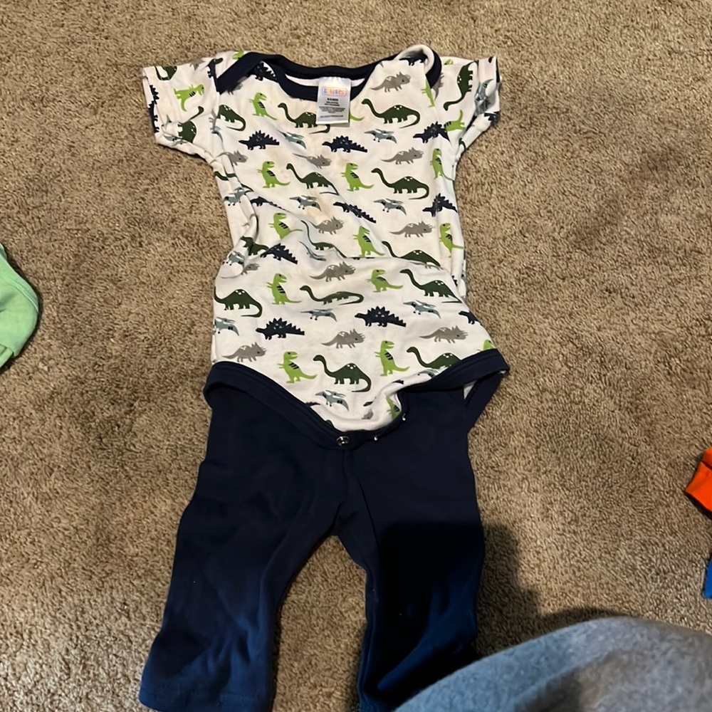 6-9 Month Boys Dinosaur Onesie and Pants